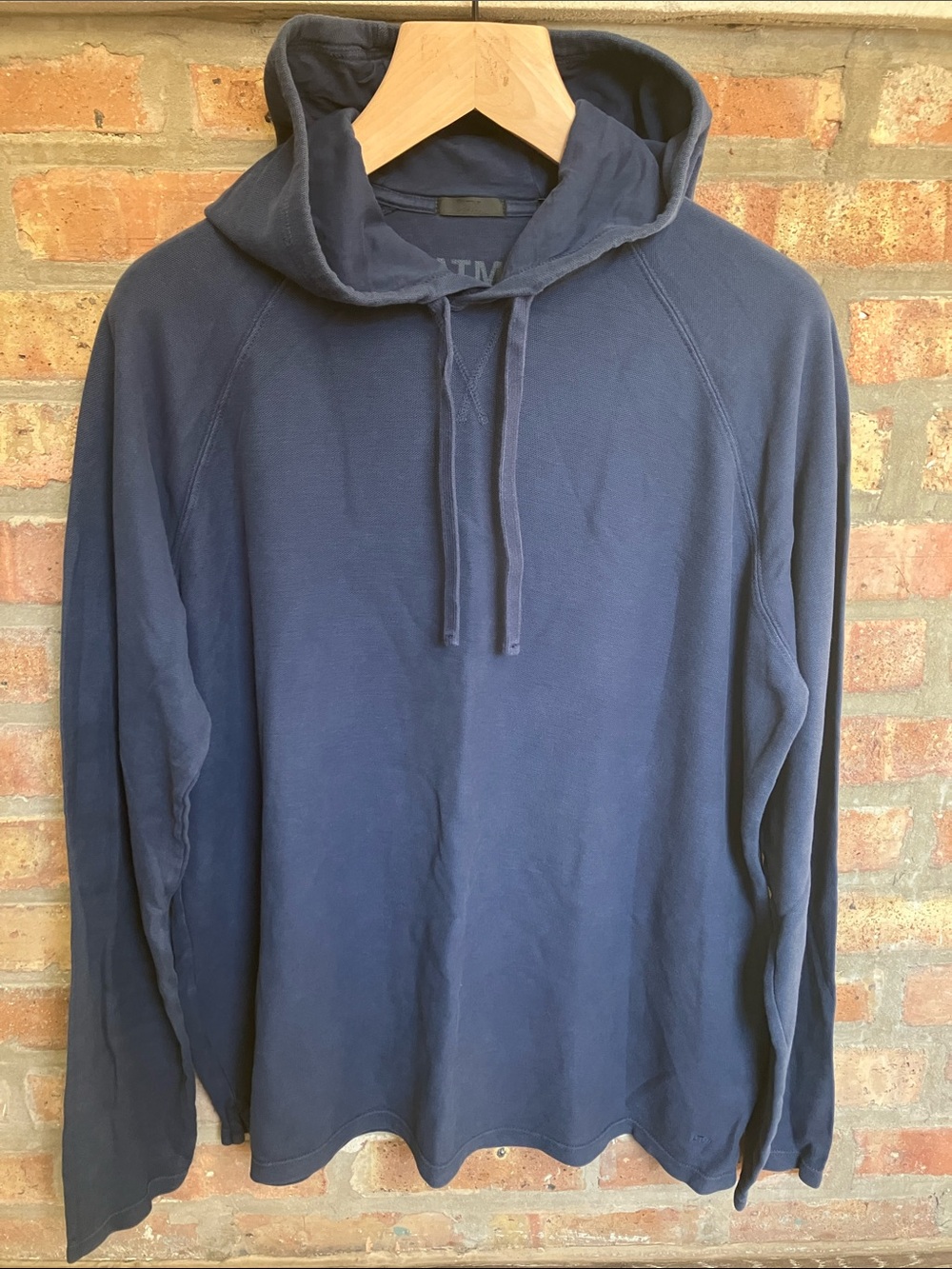 ATM Anthony Thomas Melillo Navy Hooded Long-Sleeve Pullover